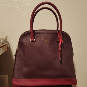 Kate Spade Cameron Street Mega Margot Plum And Burgundy Satchel